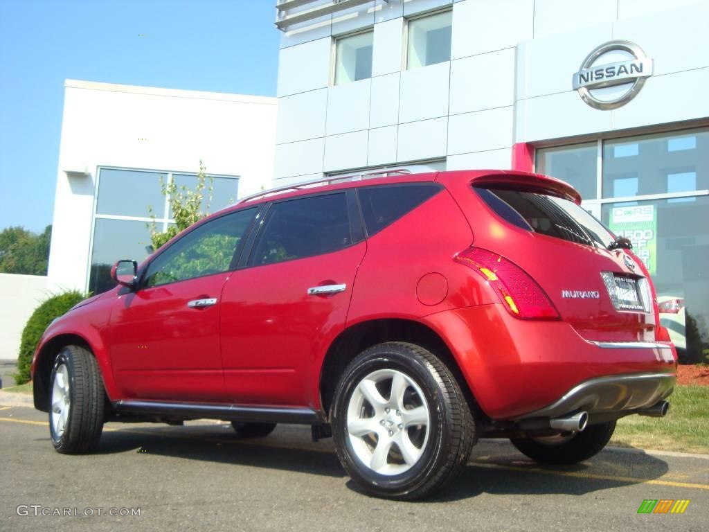 2006 Murano SE AWD - Sunset Red Pearl Metallic / Charcoal photo #7