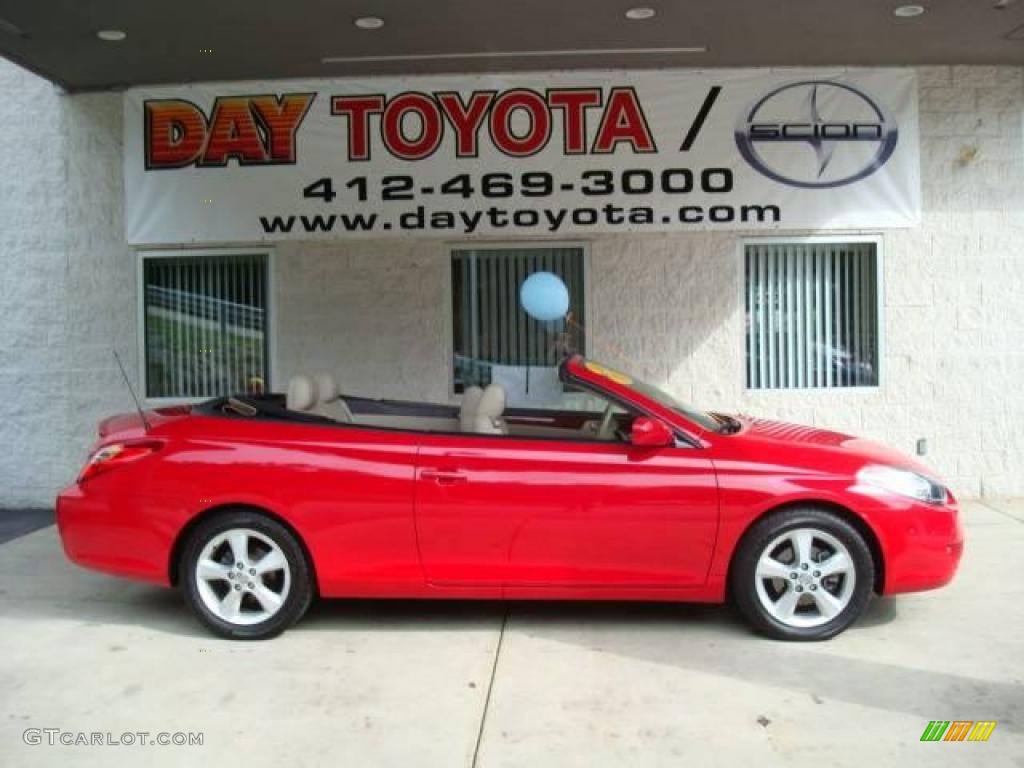 2006 Solara SLE V6 Convertible - Absolutely Red / Ivory photo #1