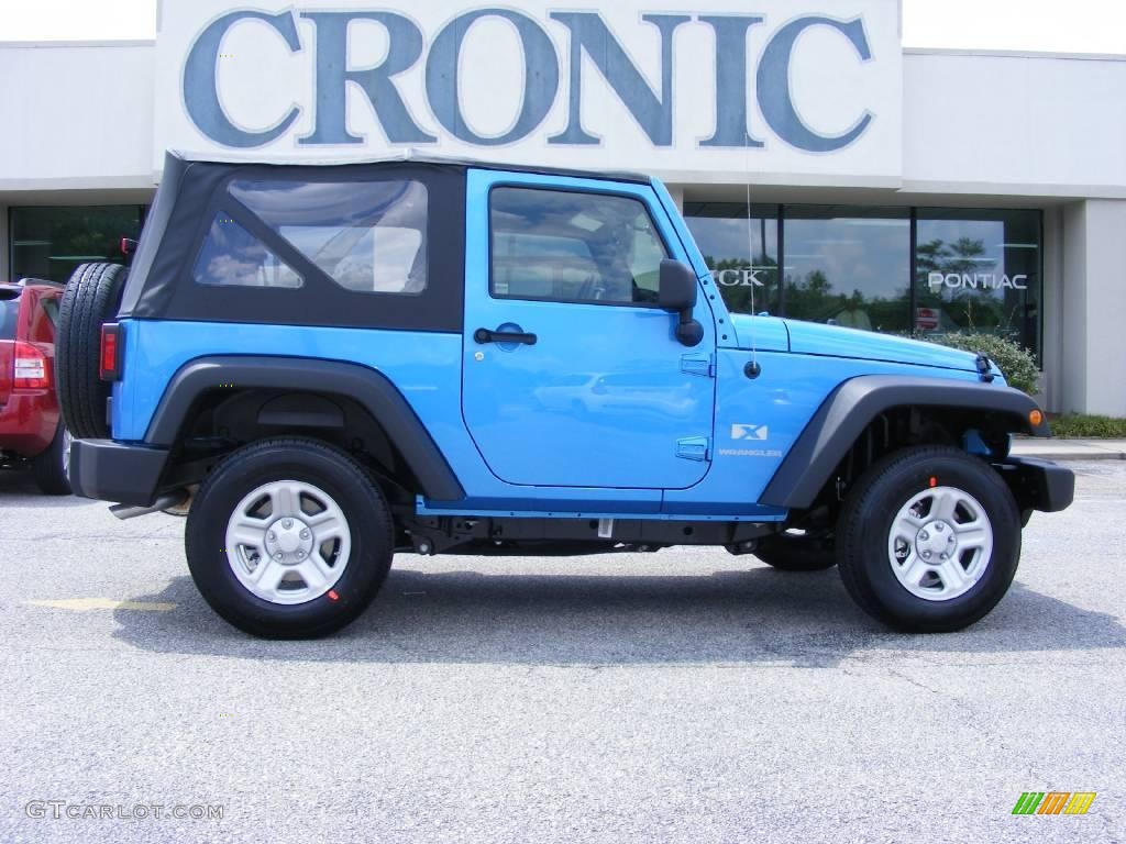 2009 Wrangler X 4x4 - Surf Blue Pearl Coat / Dark Slate Gray/Medium Slate Gray photo #1