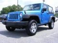 2009 Surf Blue Pearl Coat Jeep Wrangler X 4x4  photo #4