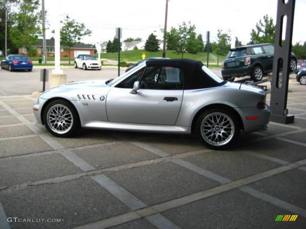 2002 Z3 3.0i Roadster - Titanium Silver Metallic / Black photo #5