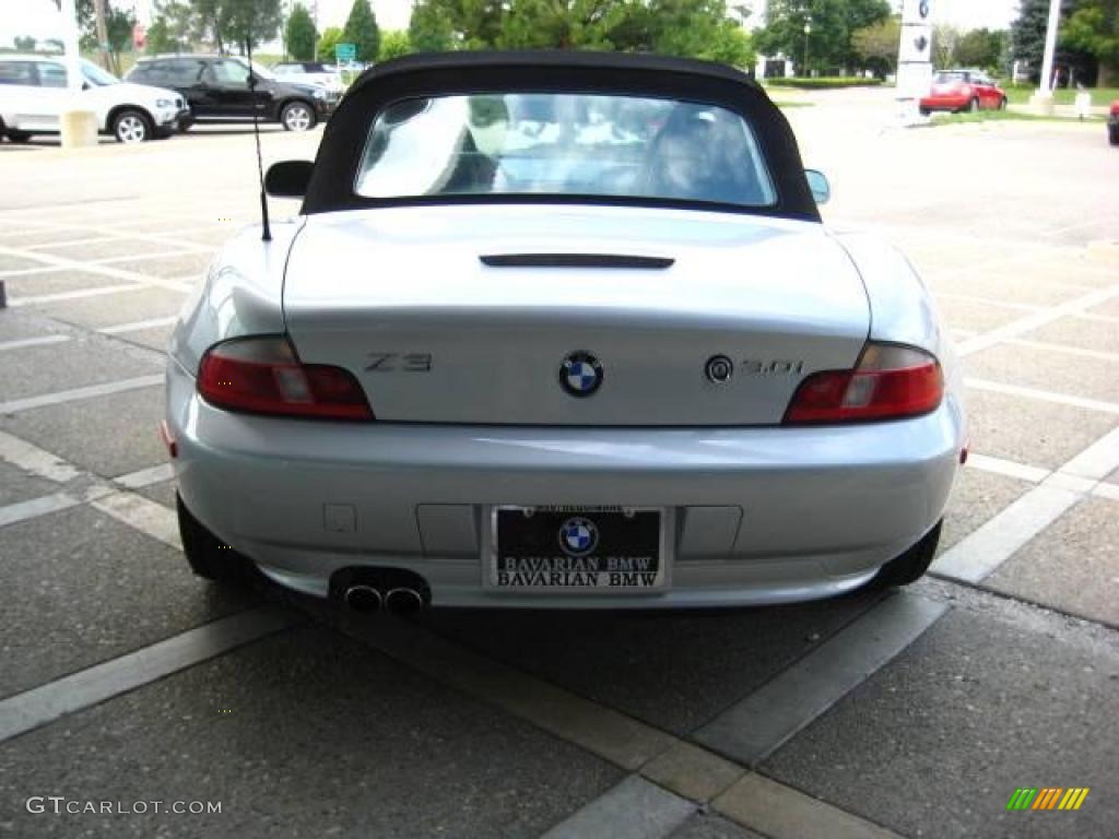 2002 Z3 3.0i Roadster - Titanium Silver Metallic / Black photo #7