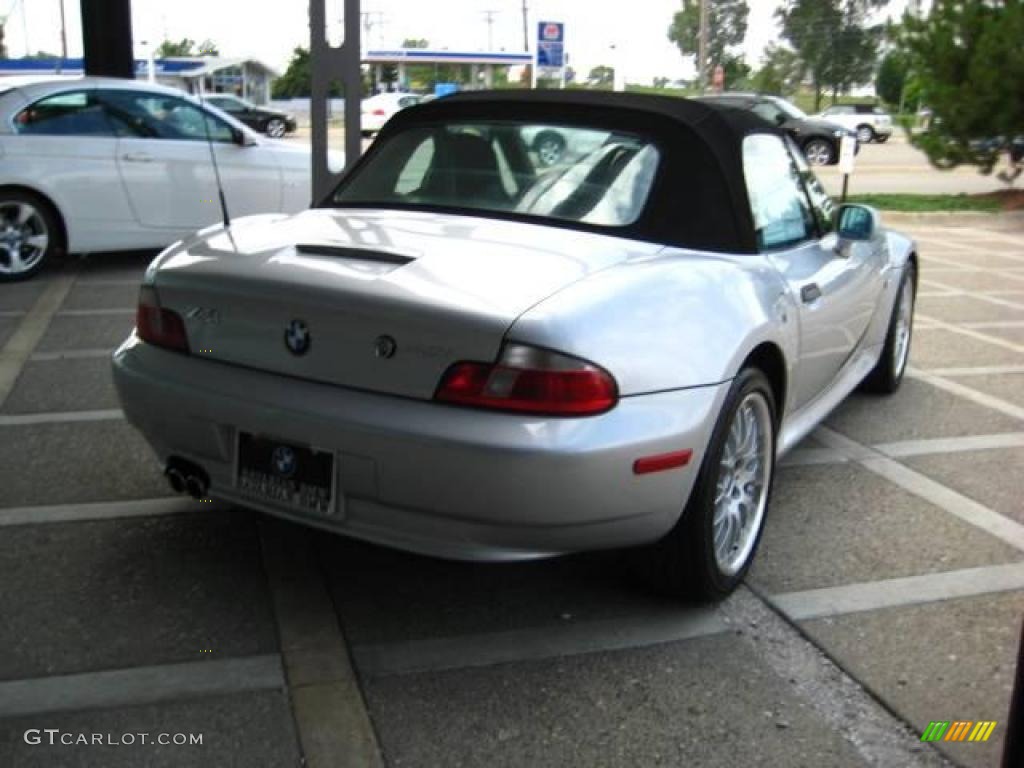 2002 Z3 3.0i Roadster - Titanium Silver Metallic / Black photo #8