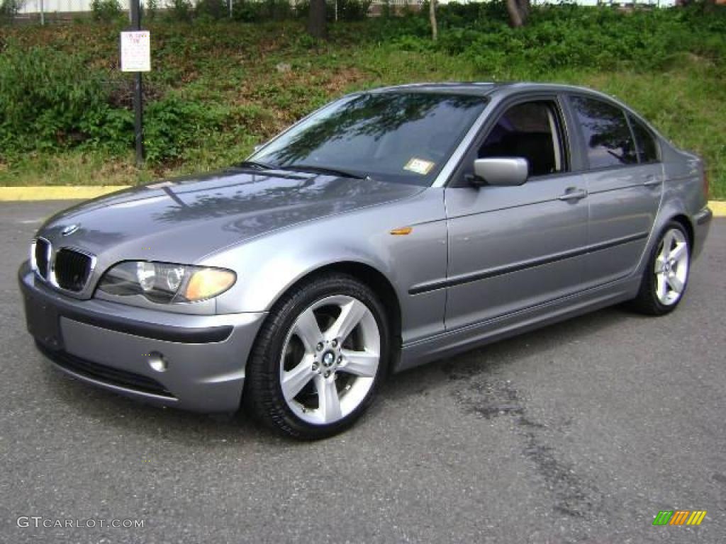 2004 3 Series 325i Sedan - Silver Grey Metallic / Black photo #2