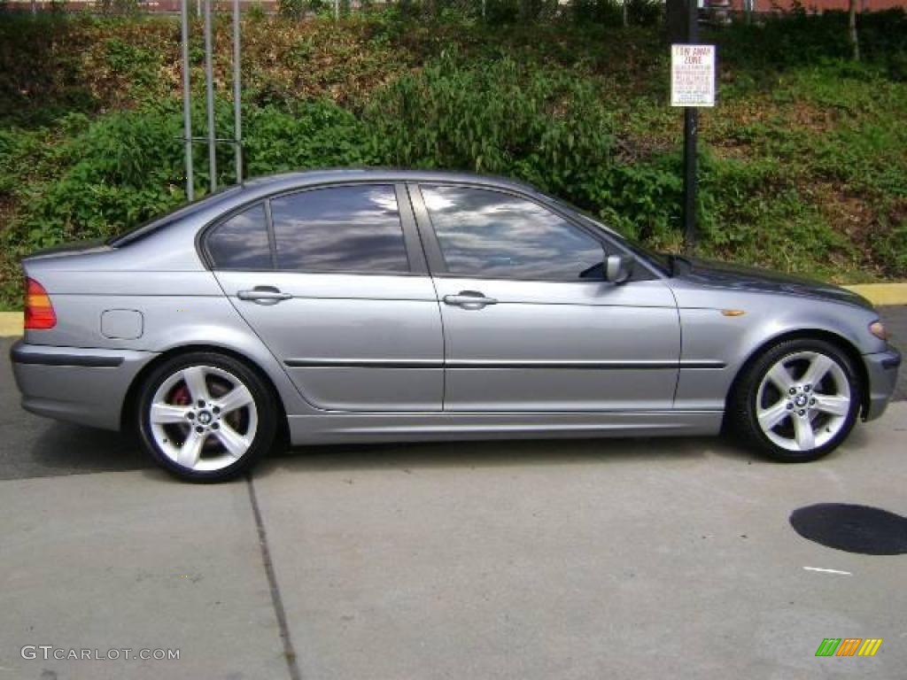 2004 3 Series 325i Sedan - Silver Grey Metallic / Black photo #4