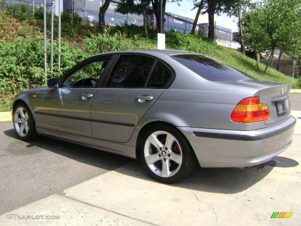 2004 3 Series 325i Sedan - Silver Grey Metallic / Black photo #7