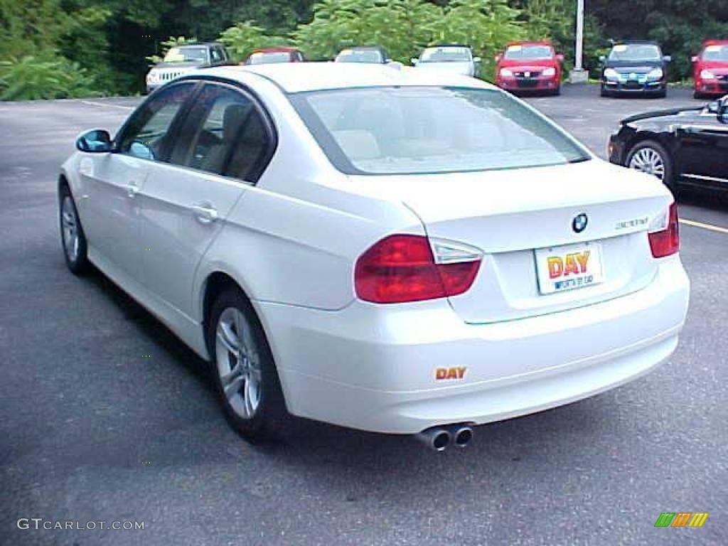 2008 3 Series 328xi Sedan - Alpine White / Beige photo #5