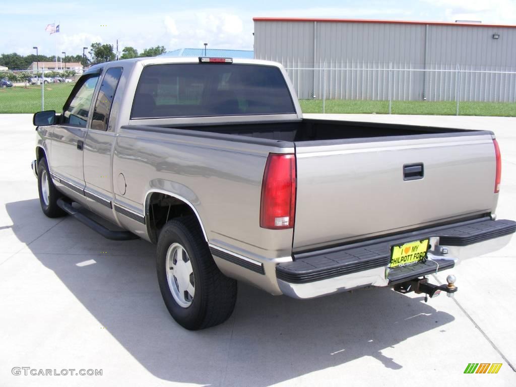 1999 Silverado 1500 LS Extended Cab - Light Pewter Metallic / Medium Oak photo #5