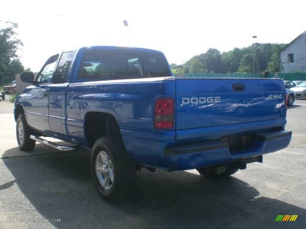 2001 Ram 1500 SLT Club Cab 4x4 - Intense Blue Pearl / Agate photo #5