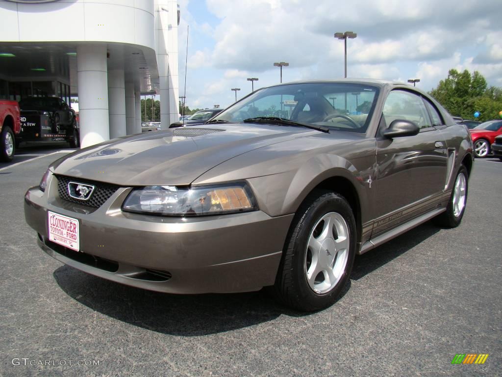 2001 Mustang V6 Coupe - Mineral Grey Metallic / Medium Parchment photo #6