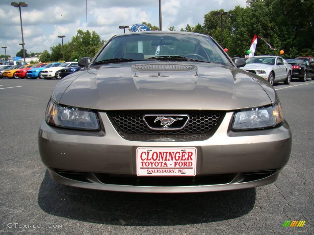 2001 Mustang V6 Coupe - Mineral Grey Metallic / Medium Parchment photo #7