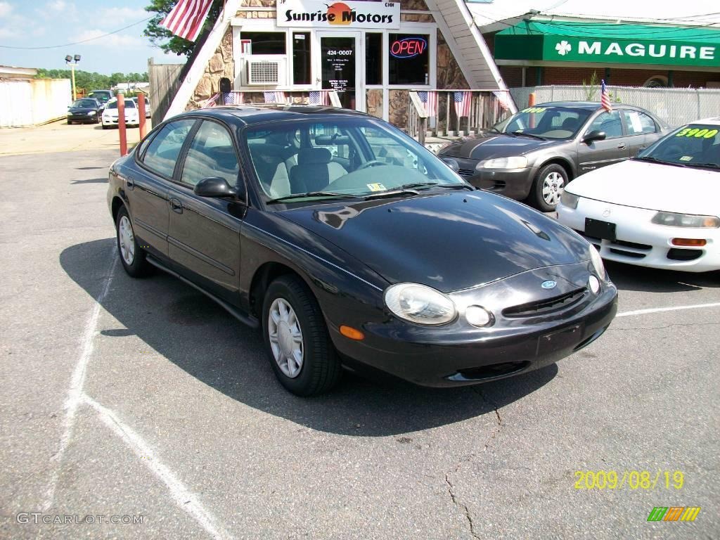 1997 Taurus GL - Ebony Black Satin Metallic / Tan photo #2