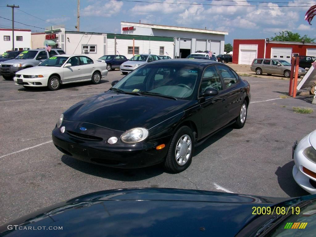 1997 Taurus GL - Ebony Black Satin Metallic / Tan photo #3