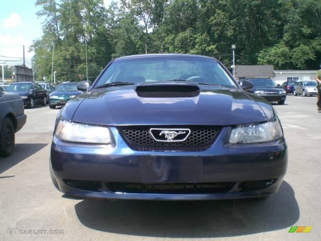 2003 Mustang V6 Coupe - True Blue Metallic / Dark Charcoal/Medium Parchment photo #1