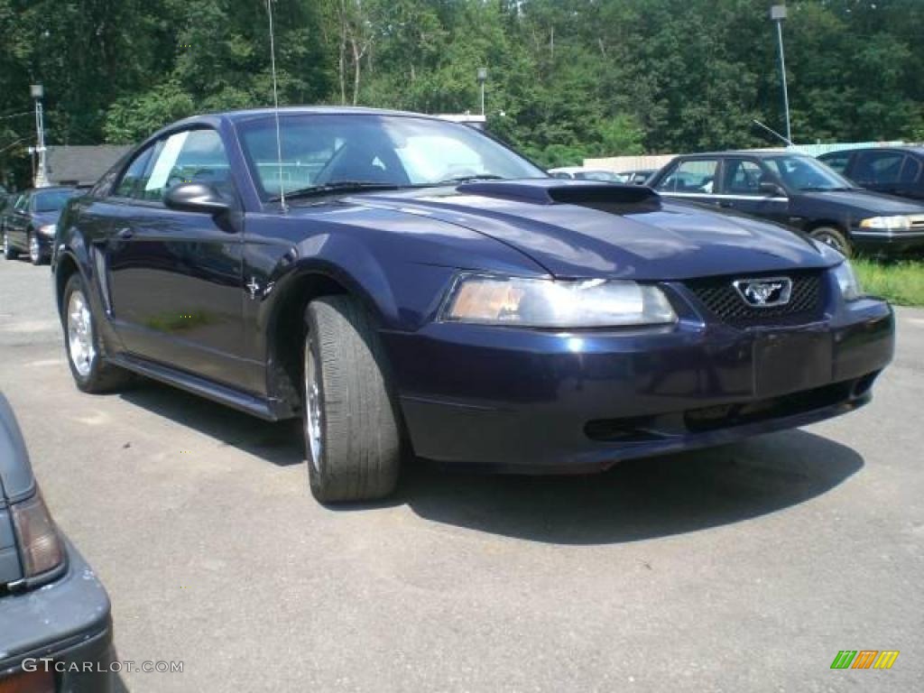 2003 Mustang V6 Coupe - True Blue Metallic / Dark Charcoal/Medium Parchment photo #2