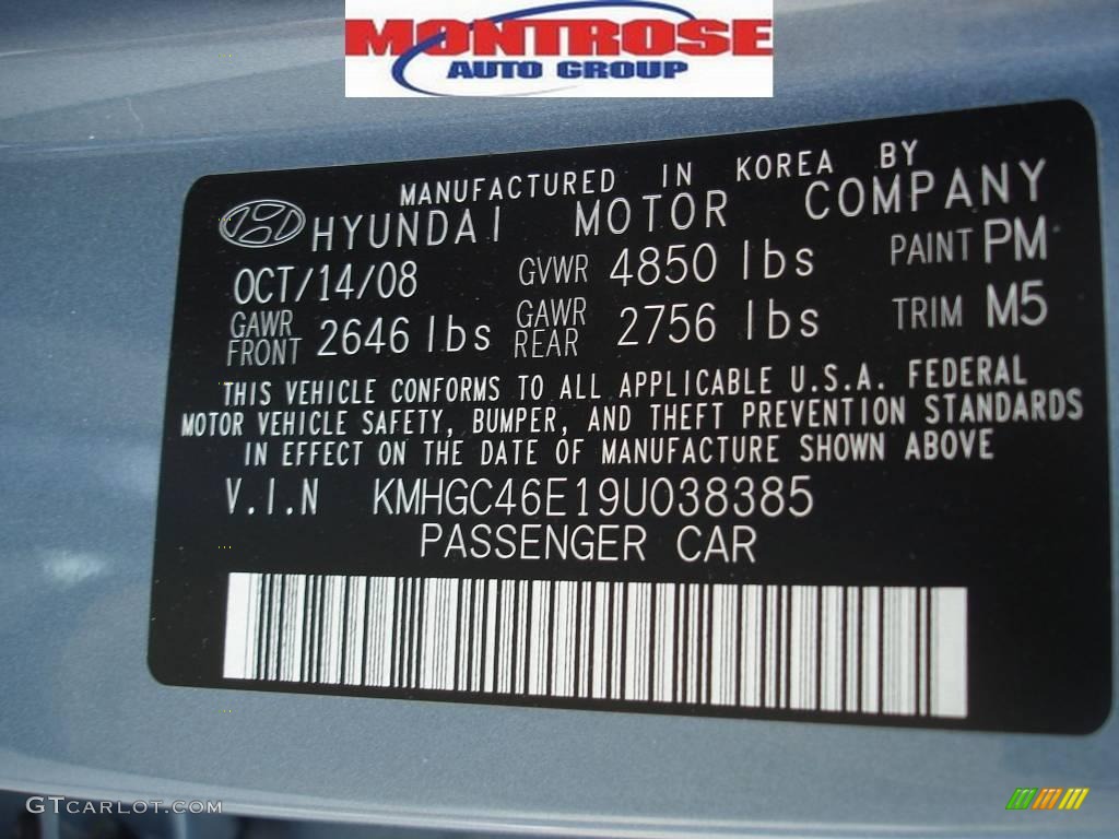 2009 Genesis 3.8 Sedan - Sterling Blue Metallic / Beige photo #11