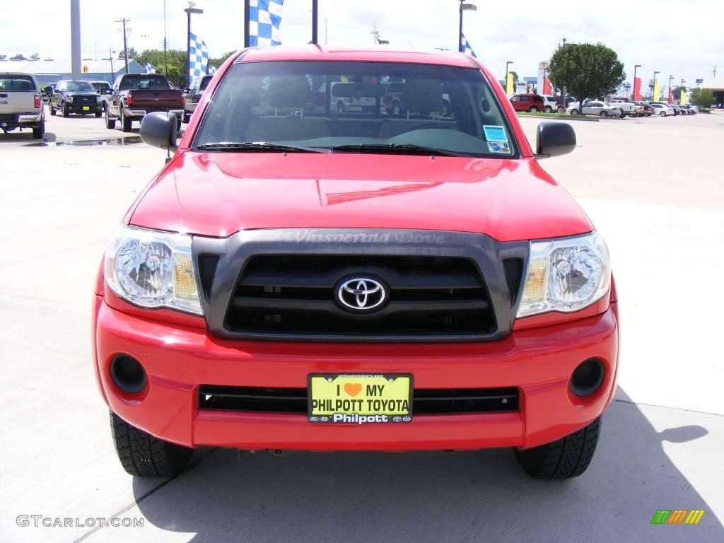 2006 Tacoma Access Cab 4x4 - Radiant Red / Taupe photo #8