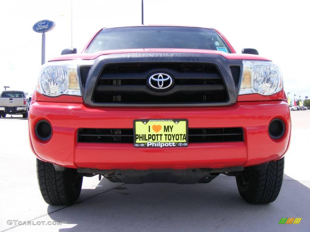 2006 Tacoma Access Cab 4x4 - Radiant Red / Taupe photo #9