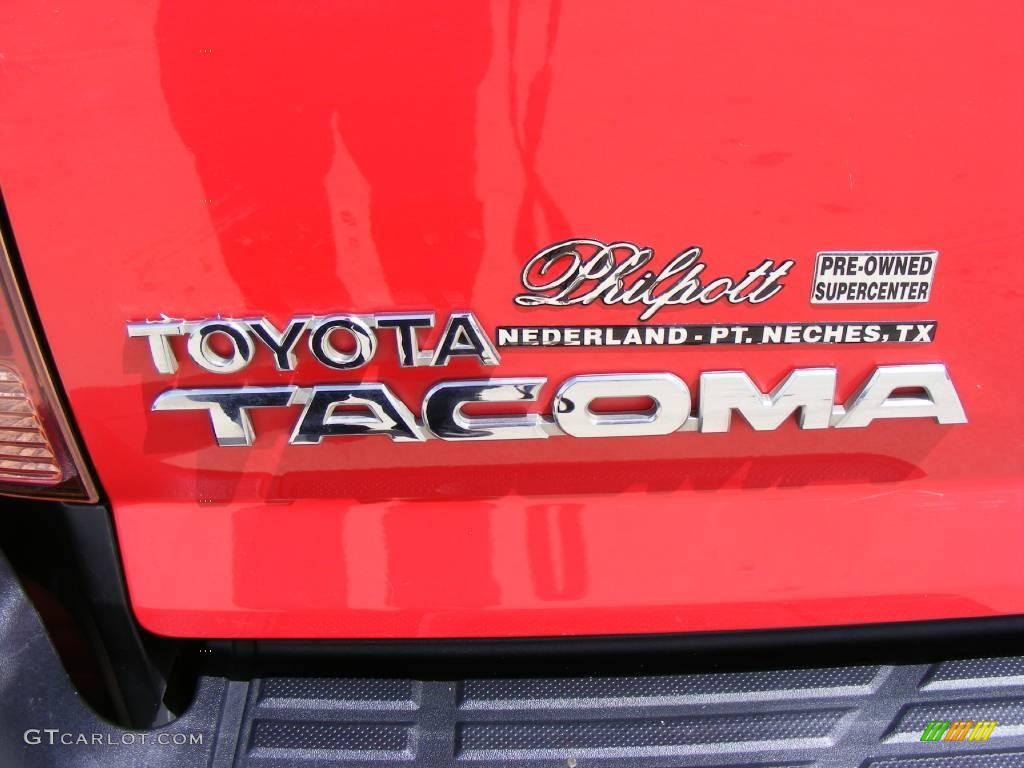 2006 Tacoma Access Cab 4x4 - Radiant Red / Taupe photo #21