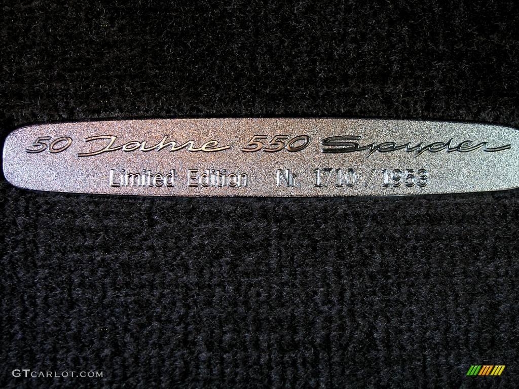 2004 Porsche Boxster S 550 Spyder Info Tag Photos