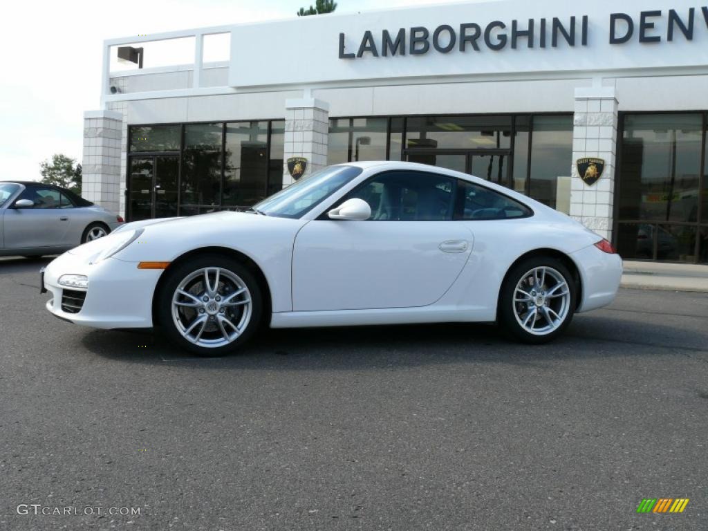 2009 911 Carrera Coupe - Carrara White / Stone Grey photo #2