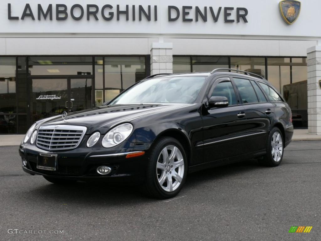2008 E 350 4Matic Wagon - Black / Black photo #1