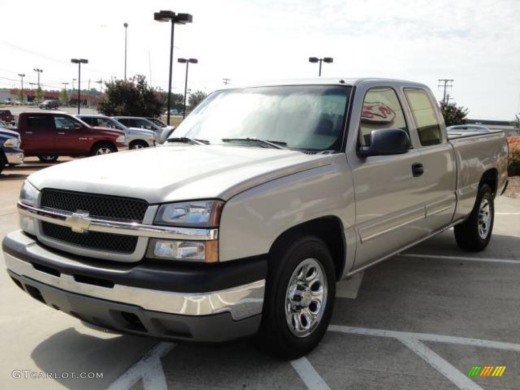 2005 Silverado 1500 LS Extended Cab - Silver Birch Metallic / Medium Gray photo #7