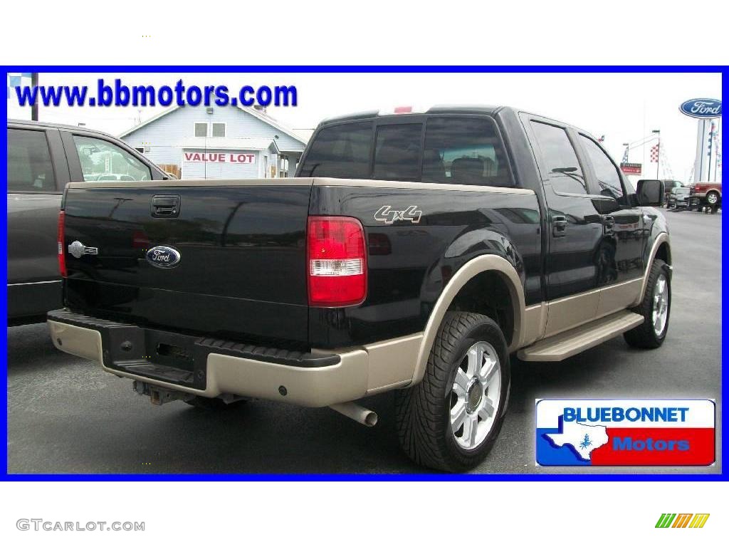 2006 F150 King Ranch SuperCrew - Black / Castano Brown Leather photo #3