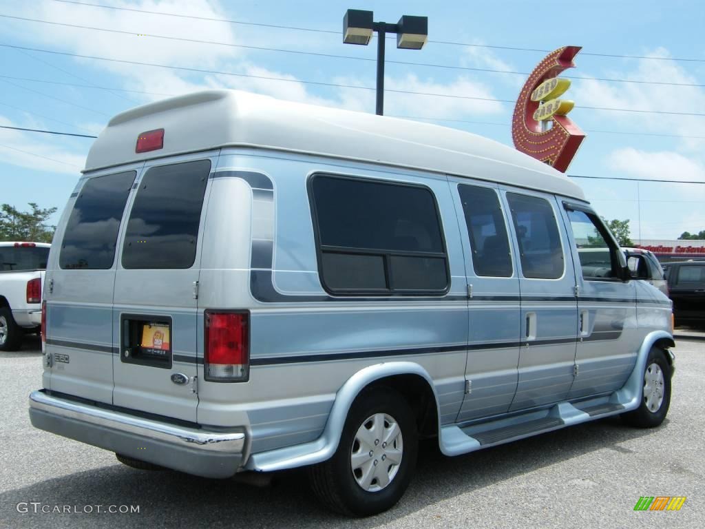 2000 Light Blue Metallic Ford E Series Van E150 Passenger Conversion