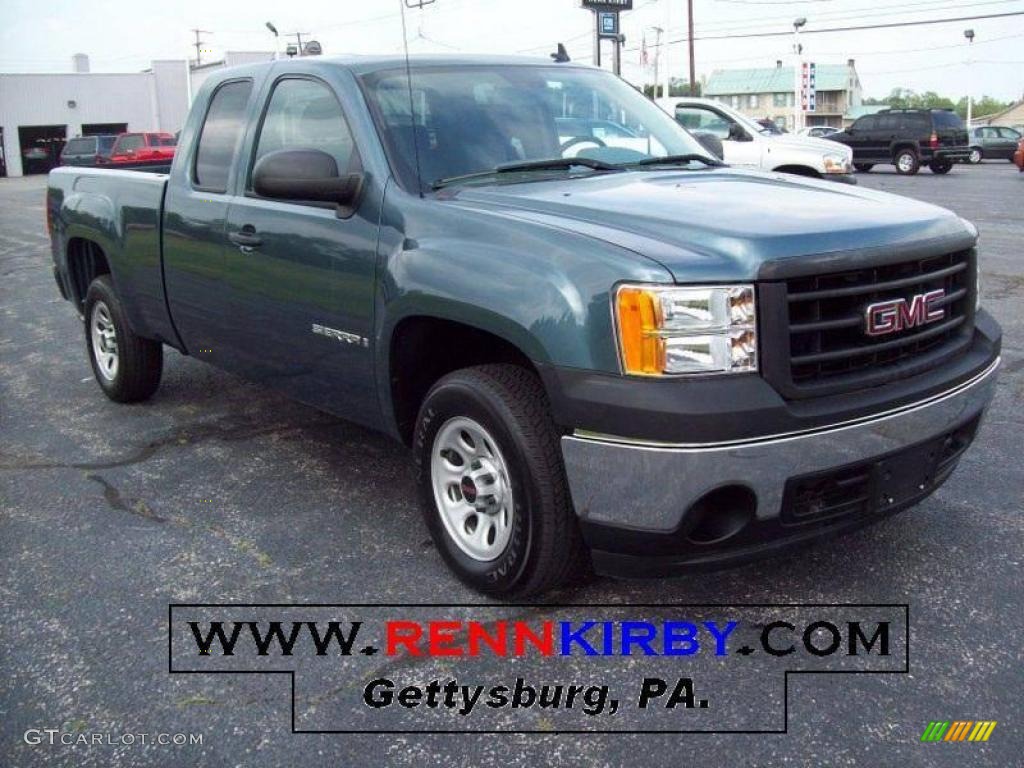 2008 Sierra 1500 Extended Cab - Stealth Gray Metallic / Dark Titanium photo #1