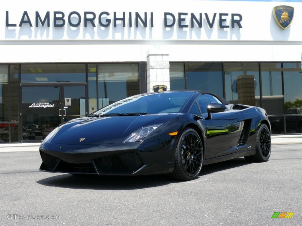 2010 Gallardo LP560-4 Spyder - Nero Noctis (Black) / Nero Perseus photo #1