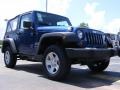 2009 Deep Water Blue Pearl Jeep Wrangler Unlimited X  photo #4