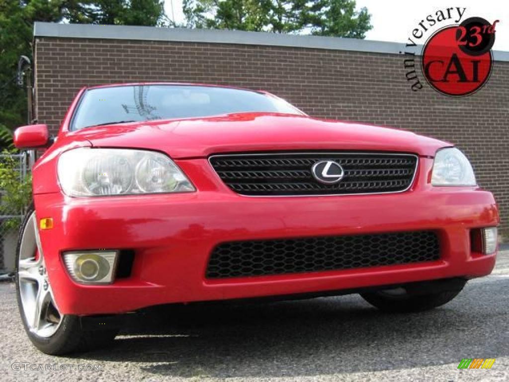 2003 IS 300 Sedan - Absolutely Red / Ivory photo #1