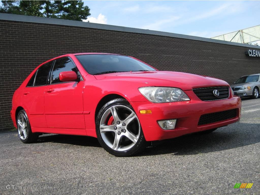 2003 IS 300 Sedan - Absolutely Red / Ivory photo #2