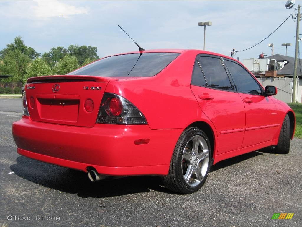 2003 IS 300 Sedan - Absolutely Red / Ivory photo #8