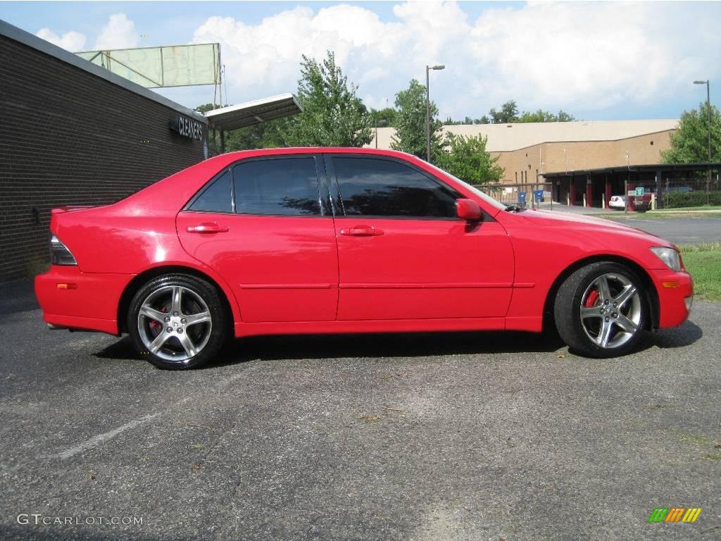 2003 IS 300 Sedan - Absolutely Red / Ivory photo #9