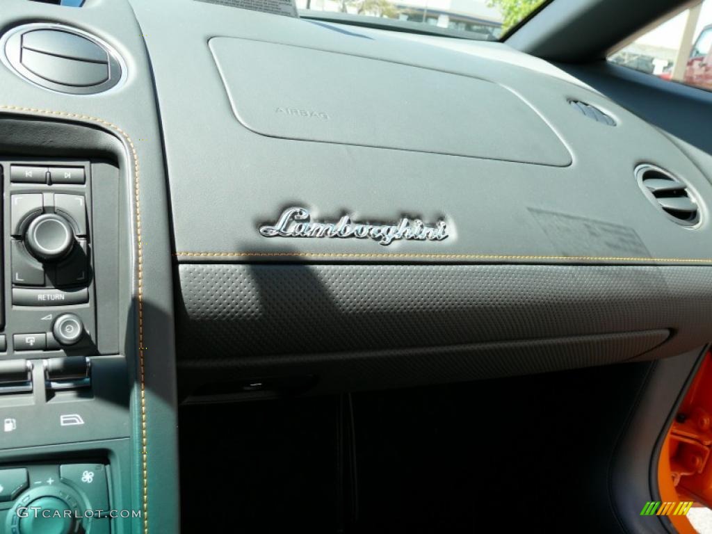 Nero Perseus Interior 2008 Lamborghini Gallardo Spyder Photo #16360616