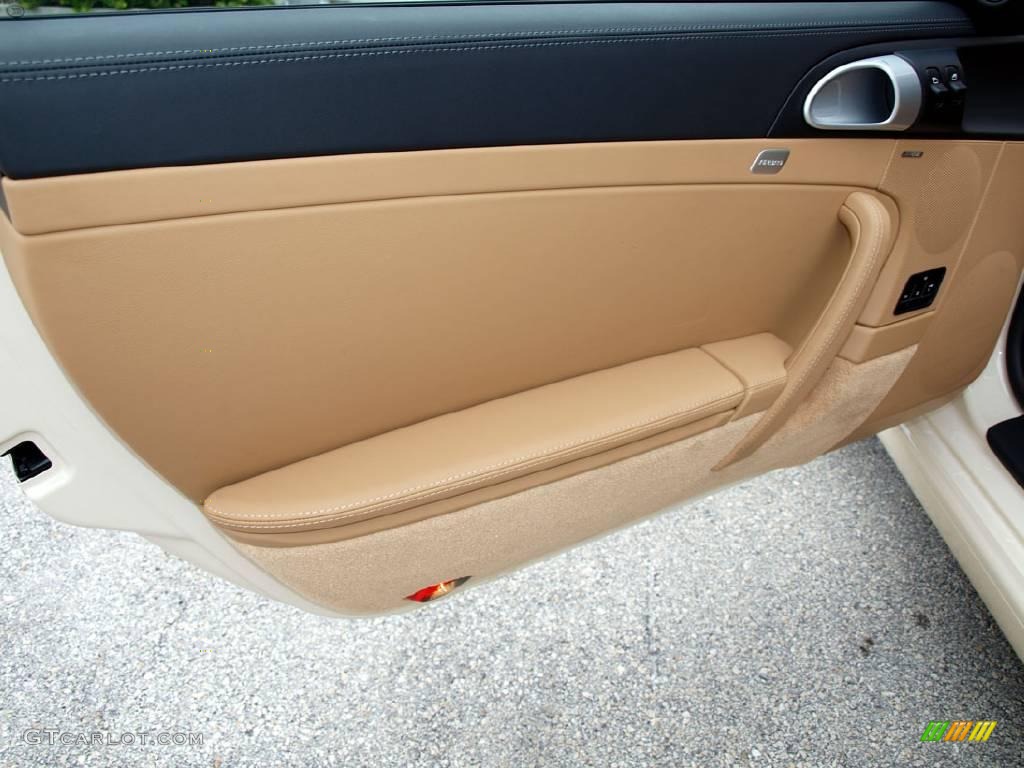 2009 Porsche 911 Carrera S Coupe Black/Sand Beige Door Panel Photo #16360781
