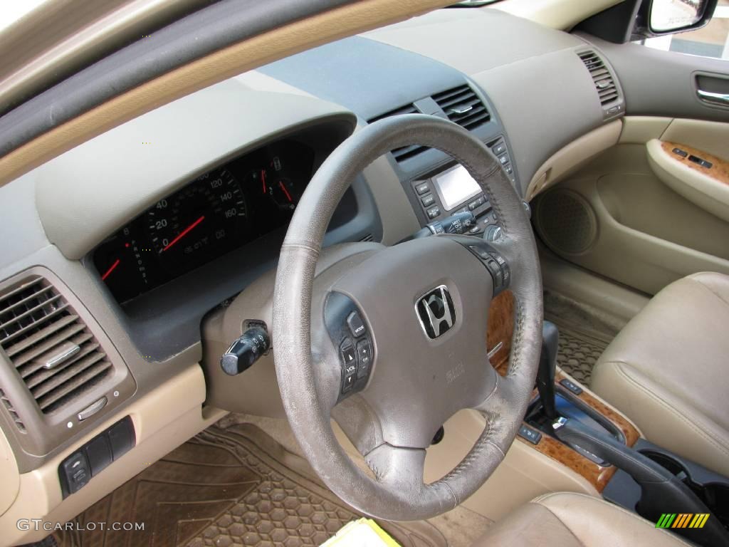 2003 Accord EX-L Sedan - Desert Mist Metallic / Ivory photo #12