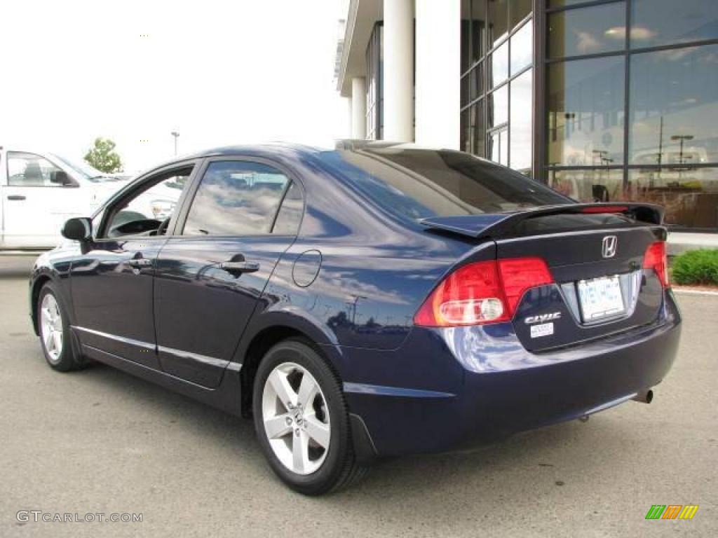 2007 Civic EX Sedan - Royal Blue Pearl / Gray photo #7