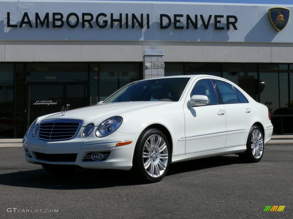 2008 E 350 4Matic Sedan - Arctic White / Cashmere photo #1