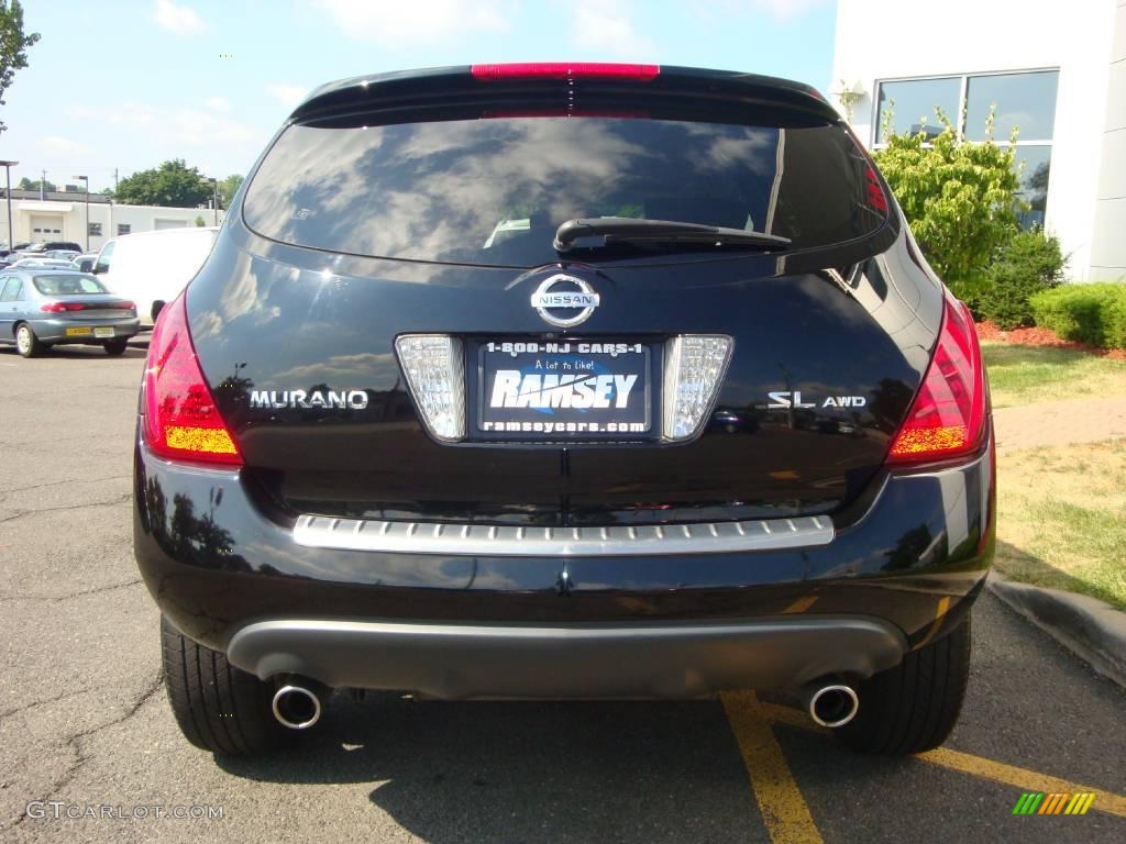 2006 Murano SL AWD - Super Black / Charcoal photo #8