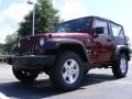2009 Red Rock Crystal Pearl Coat Jeep Wrangler X 4x4  photo #1