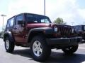 2009 Red Rock Crystal Pearl Coat Jeep Wrangler X 4x4  photo #4