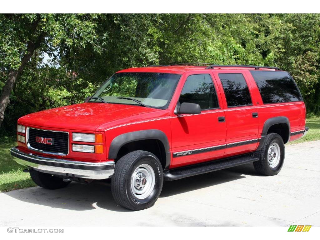 1999 Suburban K2500 SLT 4x4 - Fire Red / Neutral photo #1