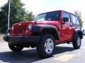 2009 Flame Red Jeep Wrangler X 4x4  photo #1