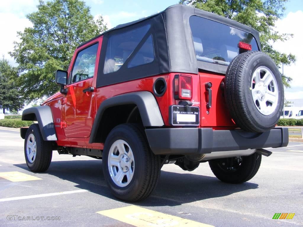 2009 Wrangler X 4x4 - Flame Red / Dark Slate Gray/Medium Slate Gray photo #2