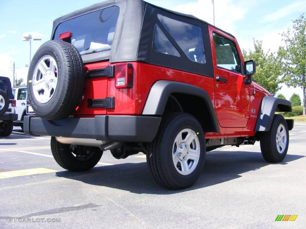 2009 Wrangler X 4x4 - Flame Red / Dark Slate Gray/Medium Slate Gray photo #3