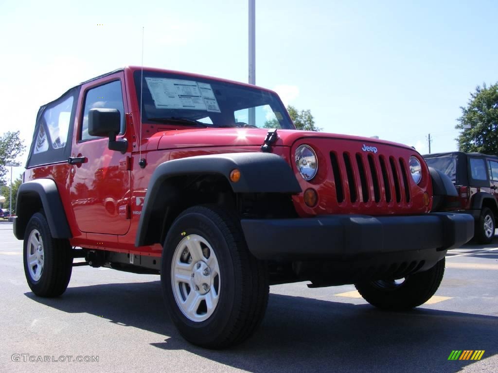 2009 Wrangler X 4x4 - Flame Red / Dark Slate Gray/Medium Slate Gray photo #4