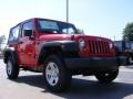 2009 Flame Red Jeep Wrangler X 4x4  photo #4